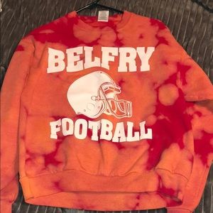 vintage tie dye football crew neck